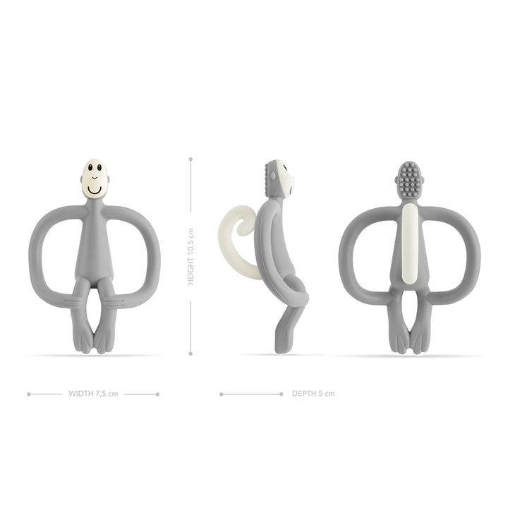 Matchstick Monkey Teether - Cool Grey