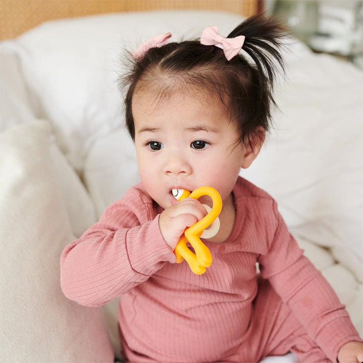 Matchstick Monkey Teether - Yellow-Teethers- | Natural Baby Shower
