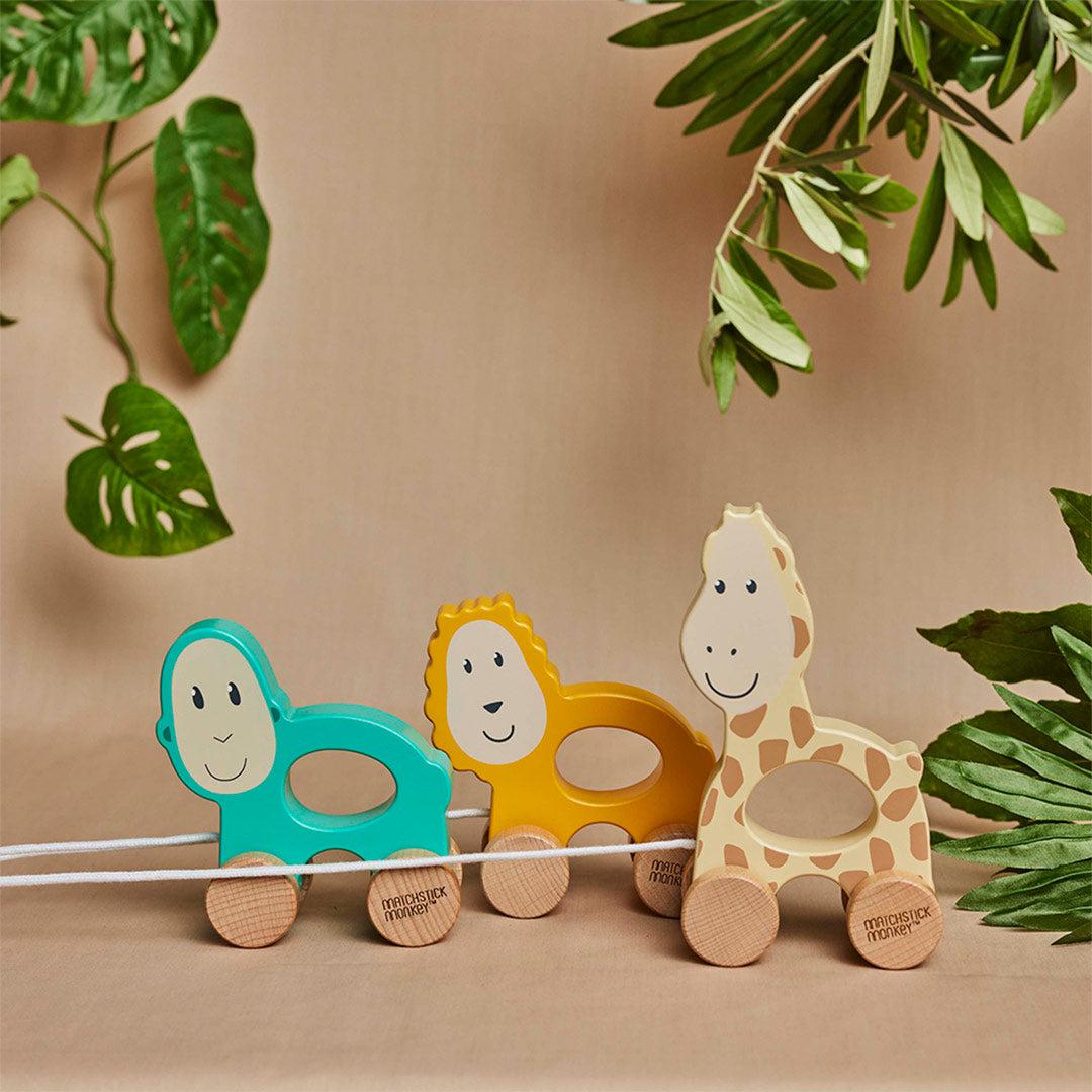 Matchstick Monkey Playtime Pull Along - Lion-Pull-Alongs-Lion- | Natural Baby Shower