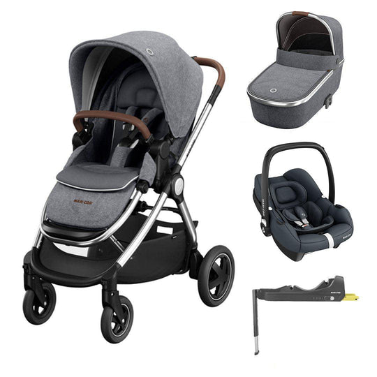 Maxi-Cosi Adorra Luxe + Cabriofix i-Size Travel System - Twillic Grey-Travel Systems- | Natural Baby Shower