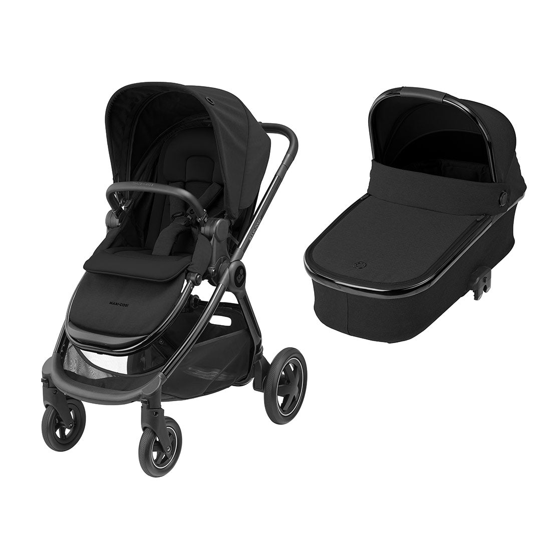 Maxi-Cosi Adorra Luxe Pebble 360 Pro + Base Travel System - Twillic Black-Travel Systems- | Natural Baby Shower
