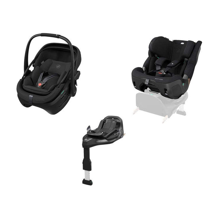 Maxi-Cosi Coral Slide Pro, FamilyFix Slide Pro & Pearl XL Slide Pro KIT-Car Seats-Onyx Black- | Natural Baby Shower