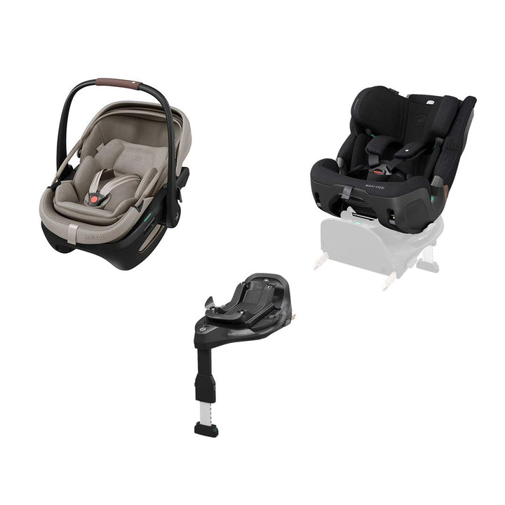 Maxi-Cosi Coral Slide Pro, FamilyFix Slide Pro & Pearl XL Slide Pro KIT-Car Seats-Sapphire Sand- | Natural Baby Shower