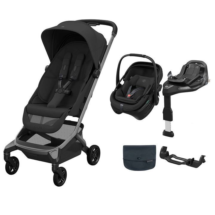 Maxi-Cosi Fame Cabin Stroller Zero G Travel System - Onyx Black-Travel Systems-No Carrycot- | Natural Baby Shower