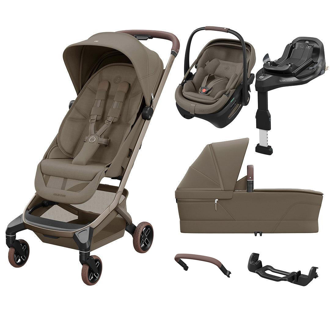 maxi cosi beige travel system Maxi-Cosi Zero G Travel System with Fame Cabin & Coral Slide Pro