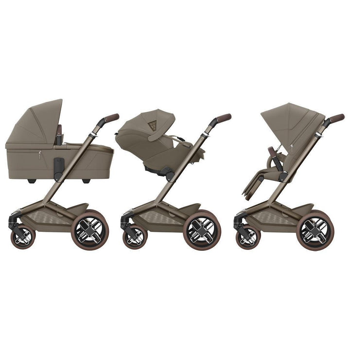 Maxi-Cosi Fame 8 Piece Ultimate Travel System with Coral Slide Pro-Travel Systems-Oak Truffle- | Natural Baby Shower