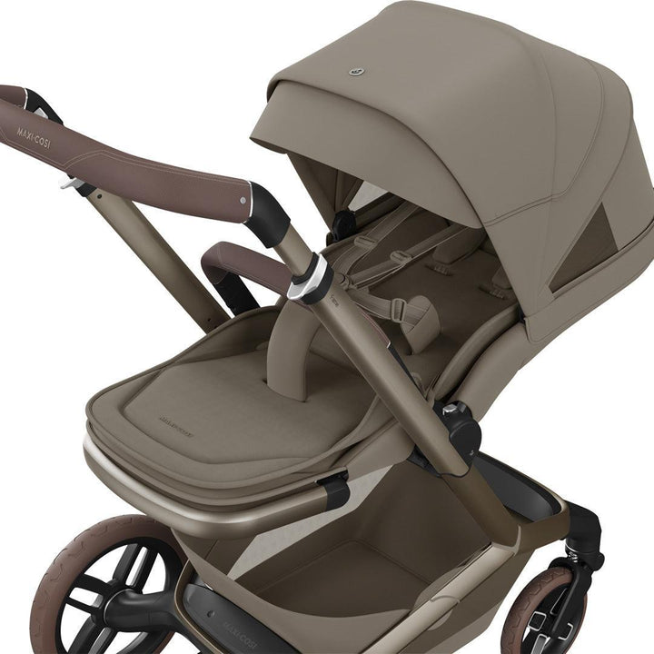 Maxi-Cosi Fame 8 Piece Ultimate Travel System with Coral Slide Pro-Travel Systems-Oak Truffle- | Natural Baby Shower