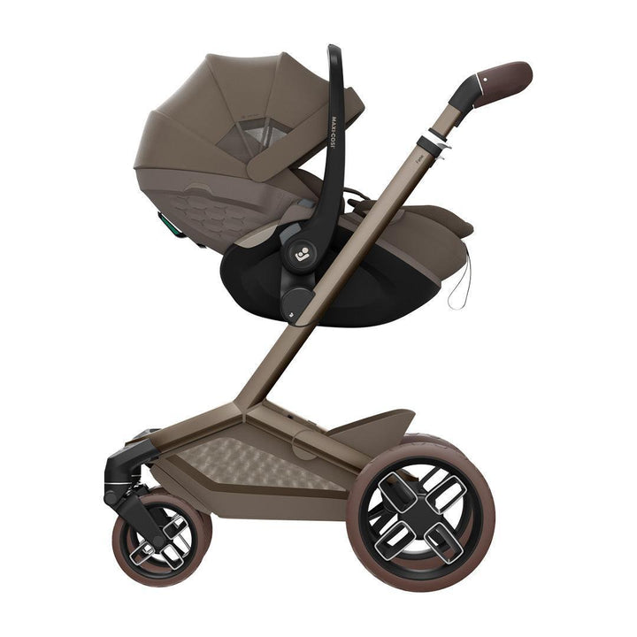 Maxi-Cosi Fame 8 Piece Ultimate Travel System with Coral Slide Pro-Travel Systems-Oak Truffle- | Natural Baby Shower