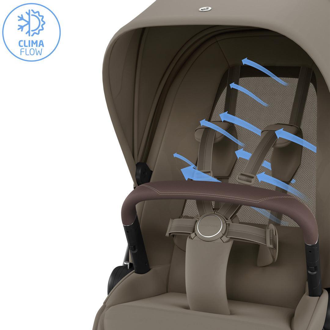 Maxi-Cosi Fame 8 Piece Ultimate Travel System with Coral Slide Pro-Travel Systems-Oak Truffle- | Natural Baby Shower
