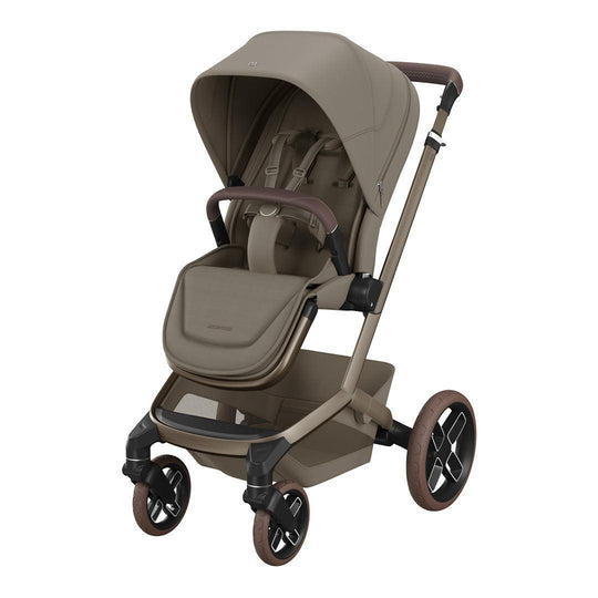 Maxi-Cosi Fame 8 Piece Ultimate Travel System with Coral Slide Pro-Travel Systems-Oak Truffle- | Natural Baby Shower