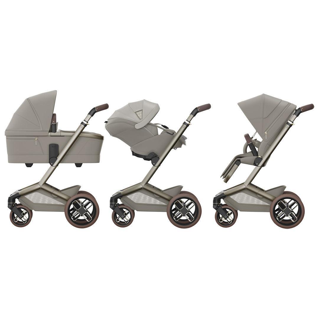Maxi-Cosi Fame 8 Piece Premium Travel System with Pebble Slide Pro-Travel Systems-Sapphire Sand- | Natural Baby Shower
