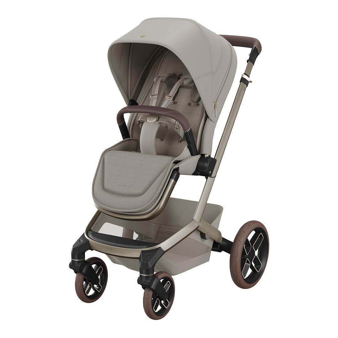 Maxi-Cosi Fame 8 Piece Premium Travel System with Pebble Slide Pro-Travel Systems-Sapphire Sand- | Natural Baby Shower