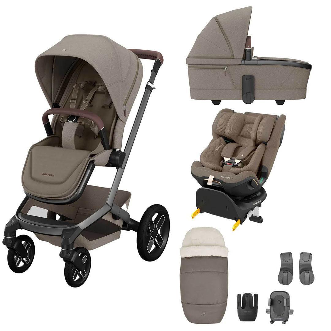 Maxi-Cosi Fame Premium + Emerald 360 Pro Bundle-Travel Systems-Twillic Black-Black | Natural Baby Shower