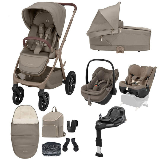 Maxi-Cosi Oxford+ 10 Piece Premium Travel System Bundle-Travel Systems-Oak Truffle- | Natural Baby Shower