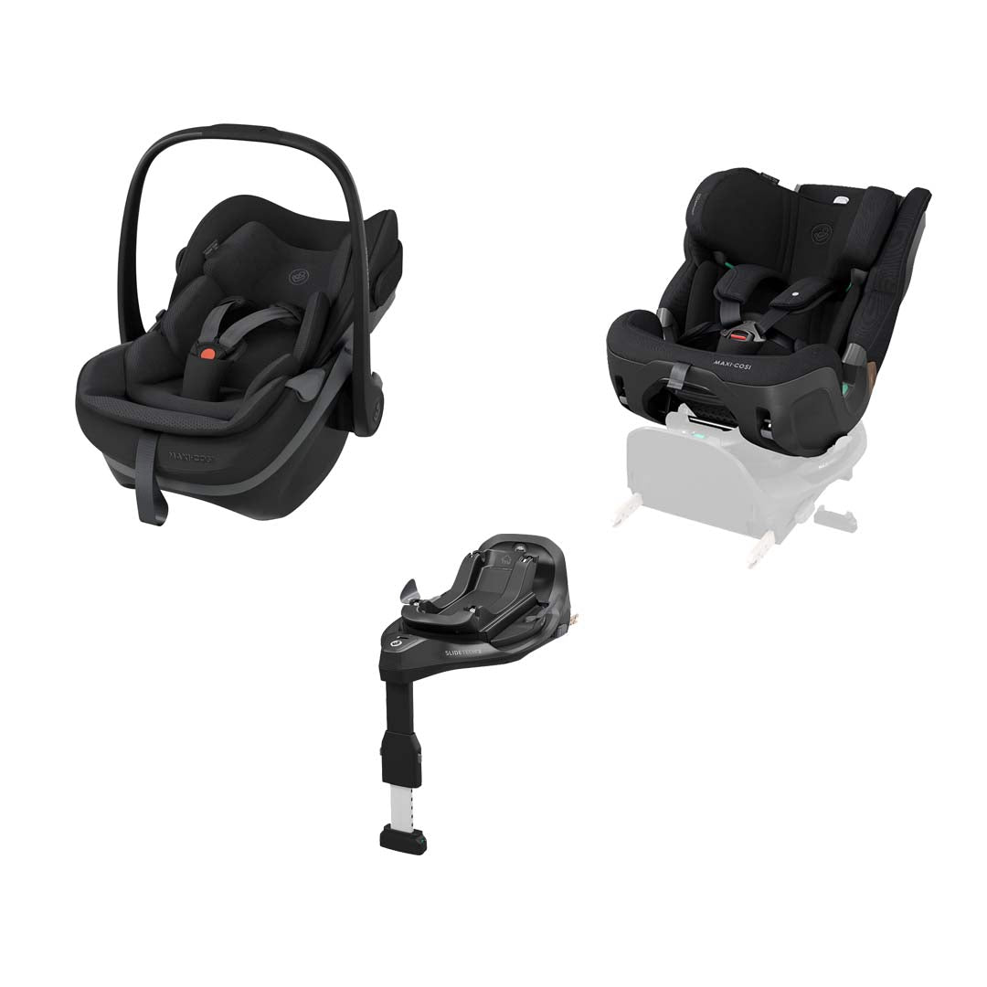 Maxi-Cosi Pebble Slide Pro, FamilyFix Slide Pro & Pearl XL Slide Pro KIT-Car Seats-Onyx Black- | Natural Baby Shower