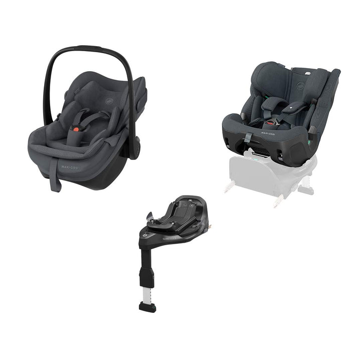 Maxi-Cosi Pebble Slide Pro, FamilyFix Slide Pro & Pearl XL Slide Pro KIT-Car Seats-Moon Graphite- | Natural Baby Shower