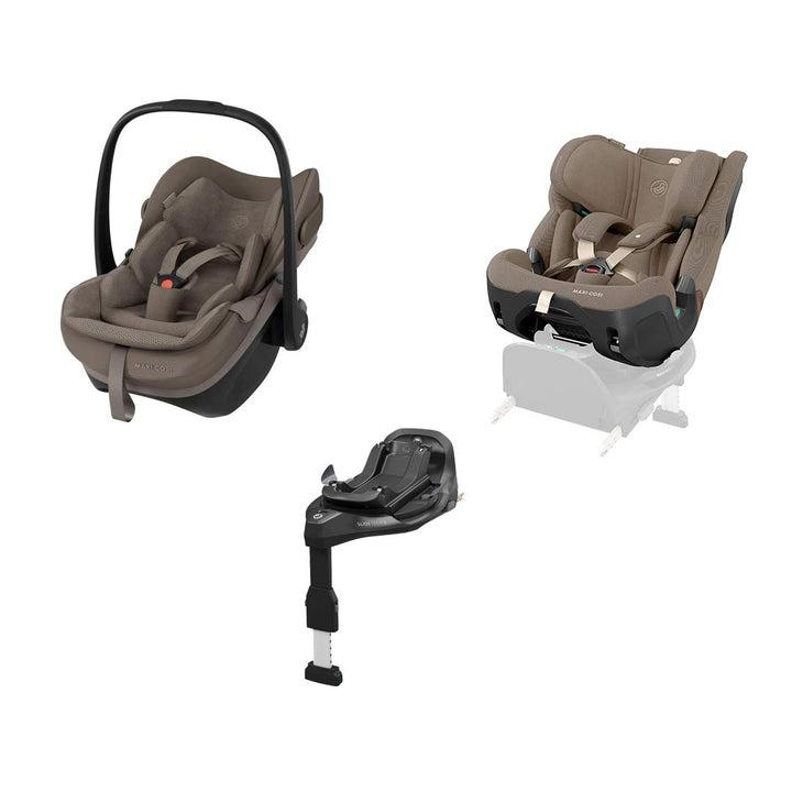 Maxi-Cosi Pebble Slide Pro, FamilyFix Slide Pro & Pearl XL Slide Pro KIT-Car Seats-Oak Truffle- | Natural Baby Shower