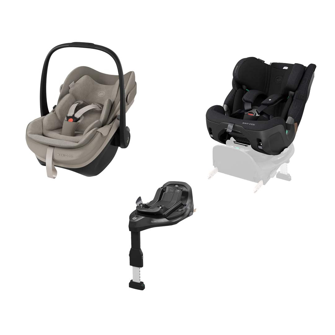 Maxi-Cosi Pebble Slide Pro, FamilyFix Slide Pro & Pearl XL Slide Pro KIT-Car Seats-Sapphire Sand- | Natural Baby Shower