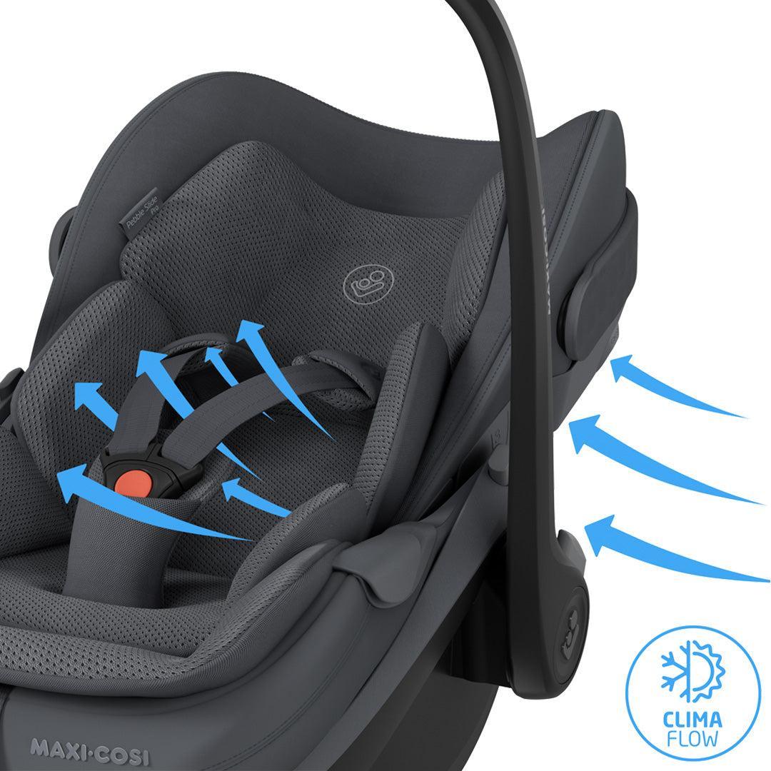 Maxi-Cosi Pebble Slide Pro Car Seat - Moon Graphite-Car Seats-Moon Graphite- | Natural Baby Shower
