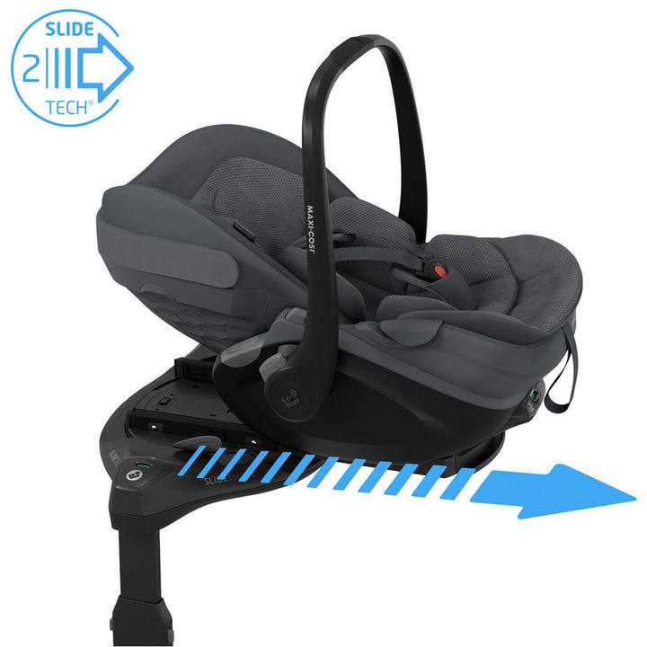 Maxi-Cosi Pebble Slide Pro Car Seat - Moon Graphite-Car Seats-Moon Graphite- | Natural Baby Shower