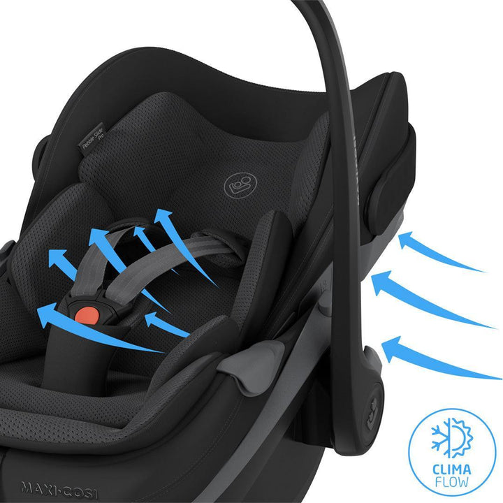 Maxi-Cosi Pebble Slide Pro Car Seat - Onyx Black-Car Seats-Onyx Black- | Natural Baby Shower
