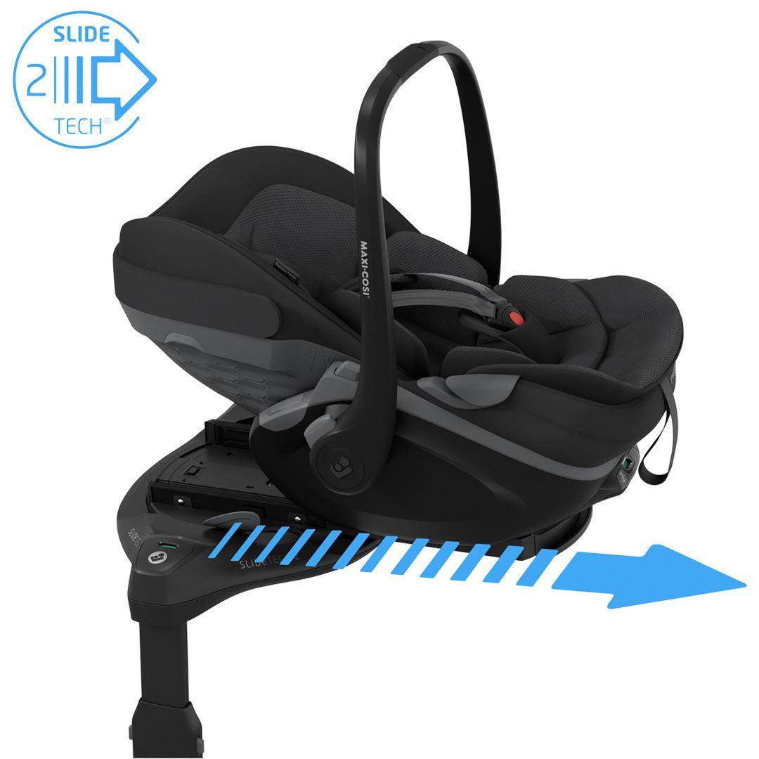 Maxi-Cosi Pebble Slide Pro Car Seat - Onyx Black-Car Seats-Onyx Black- | Natural Baby Shower