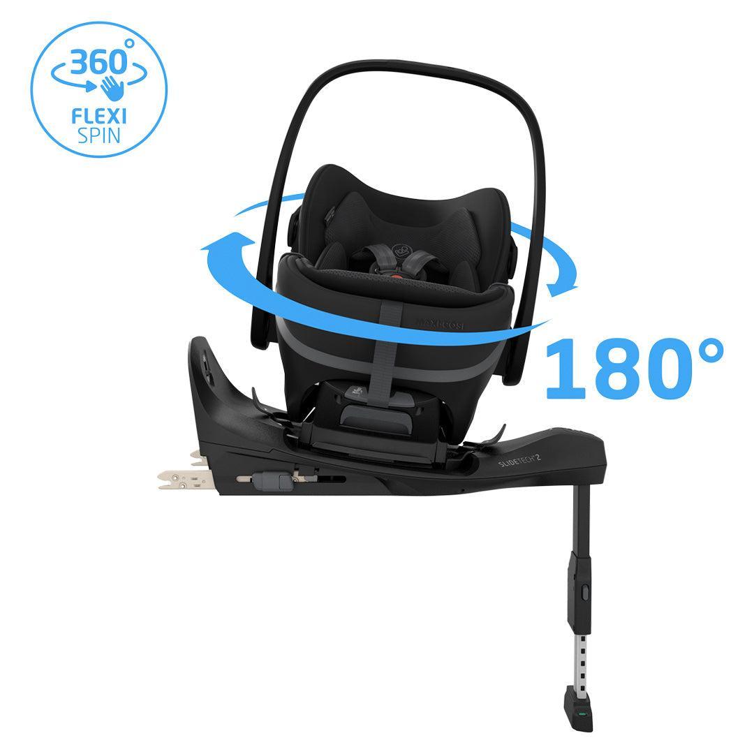 Maxi-Cosi Pebble Slide Pro Car Seat - Onyx Black-Car Seats-Onyx Black- | Natural Baby Shower