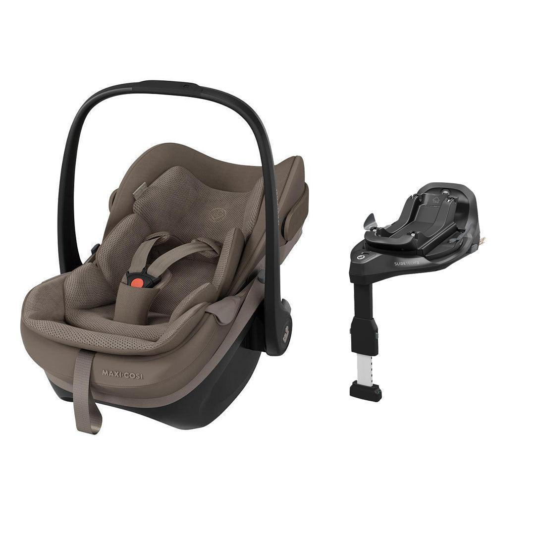 Maxi-Cosi Pebble Slide Pro Car Seat - Oak Truffle-Car Seats-Oak Truffle-With Base | Natural Baby Shower