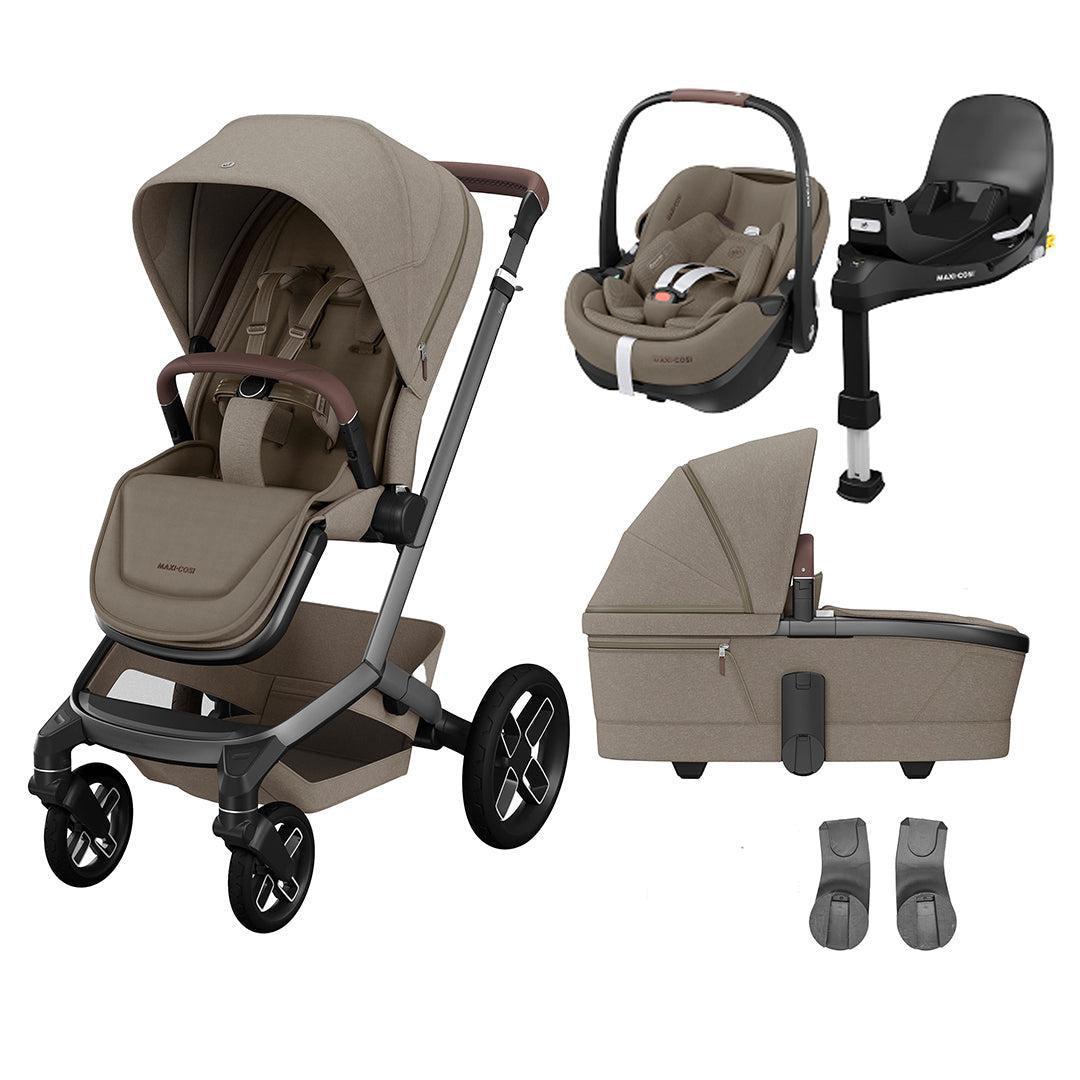 Maxi-Cosi Fame Pushchair + Pebble 360 Pro 2 Travel System-Travel Systems-Twillic Black-Black | Natural Baby Shower