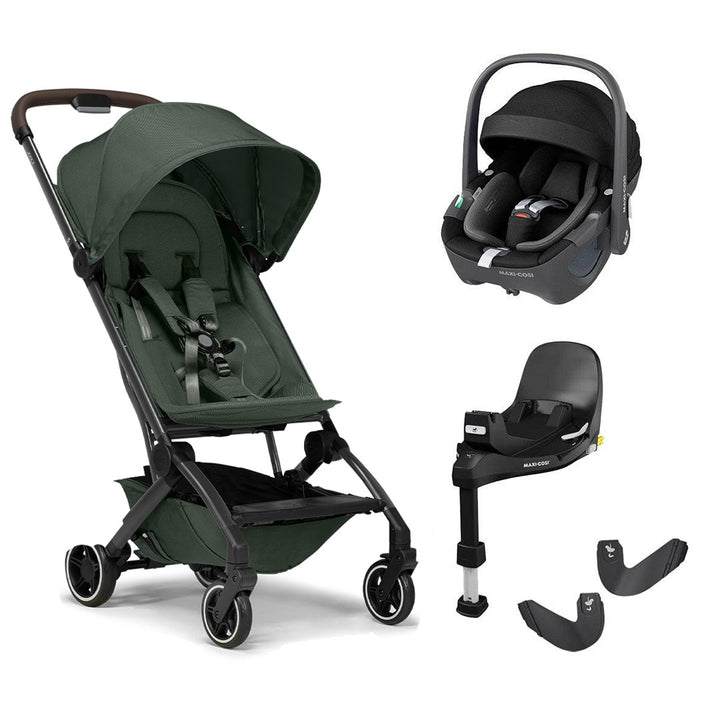 Joolz Aer+ Pushchair & Pebble 360/360 Pro Travel System - Forest Green-Travel Systems-No Carrycot-Pebble 360 i-Size Car Seat | Natural Baby Shower