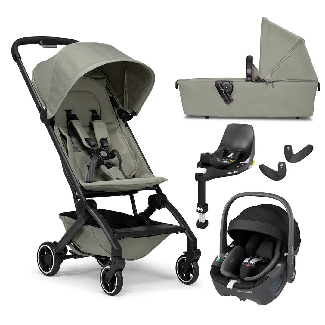 Joolz Aer+ Pushchair & Pebble 360/360 Pro Travel System - Sage Green-Travel Systems-With Carrycot-Pebble 360 i-Size Car Seat | Natural Baby Shower