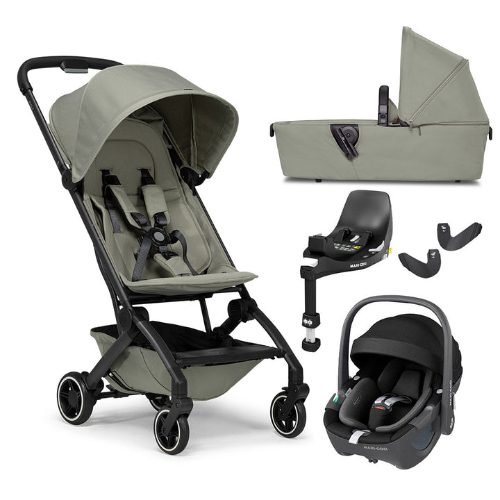 Joolz Aer+ Pushchair & Pebble 360/360 Pro Travel System - Sage Green-Travel Systems-With Carrycot-Pebble 360 i-Size Car Seat | Natural Baby Shower