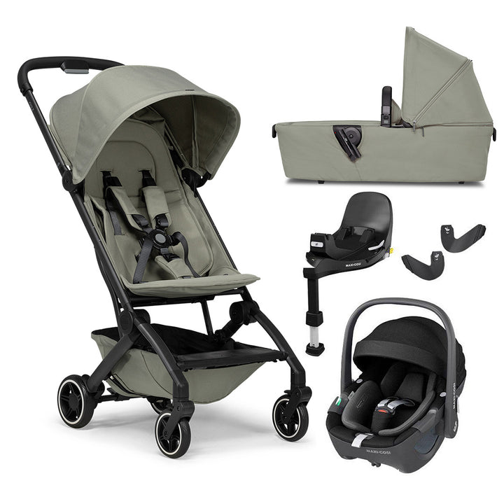 Joolz Aer+ Pushchair & Pebble 360/360 Pro Travel System - Sage Green-Travel Systems-With Carrycot-Pebble 360 i-Size Car Seat | Natural Baby Shower