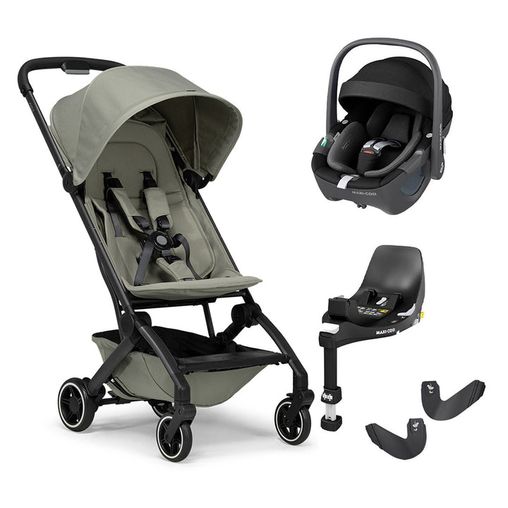 Joolz Aer+ Pushchair & Pebble 360/360 Pro Travel System - Sage Green-Travel Systems-No Carrycot-Pebble 360 i-Size Car Seat | Natural Baby Shower