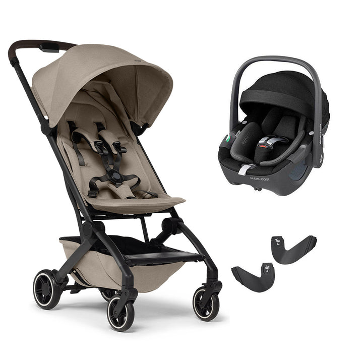 Joolz Aer+ Pushchair & Pebble 360/360 Pro Travel System - Sandy Taupe-Travel Systems-No Carrycot-Pebble 360 i-Size Car Seat | Natural Baby Shower