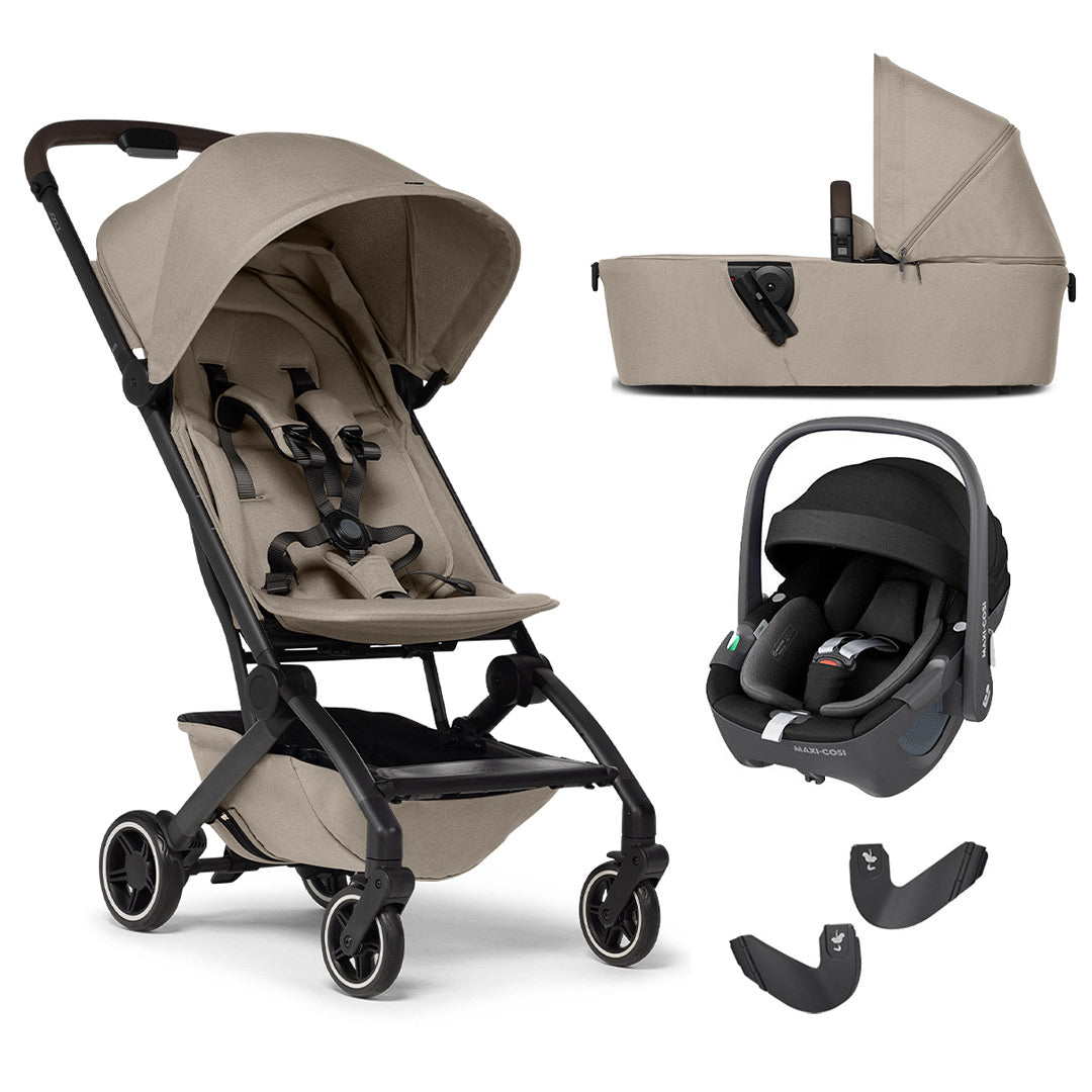 Joolz Aer+ Pushchair & Pebble 360/360 Pro Travel System - Sandy Taupe-Travel Systems-With Carrycot-Pebble 360 i-Size Car Seat | Natural Baby Shower