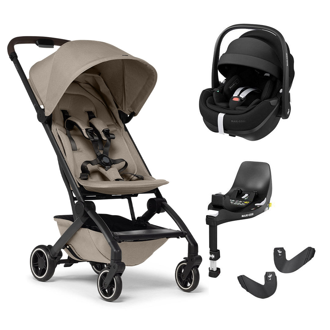 Joolz Aer+ Pushchair & Pebble 360/360 Pro Travel System - Sandy Taupe-Travel Systems-No Carrycot-Pebble 360 Pro Car Seat | Natural Baby Shower