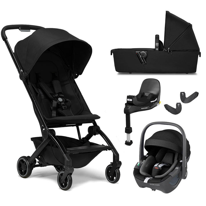 Joolz Aer+ Pushchair & Pebble 360/360 Pro Travel System - Space Black-Travel Systems-With Carrycot-Pebble 360 i-Size Car Seat | Natural Baby Shower
