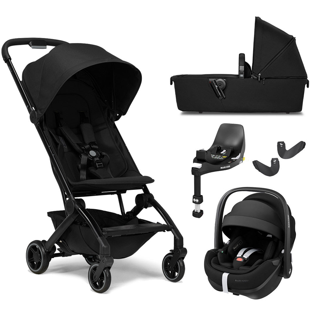 Joolz Aer+ Pushchair & Pebble 360/360 Pro Travel System - Space Black-Travel Systems-With Carrycot-Pebble 360 Pro Car Seat | Natural Baby Shower