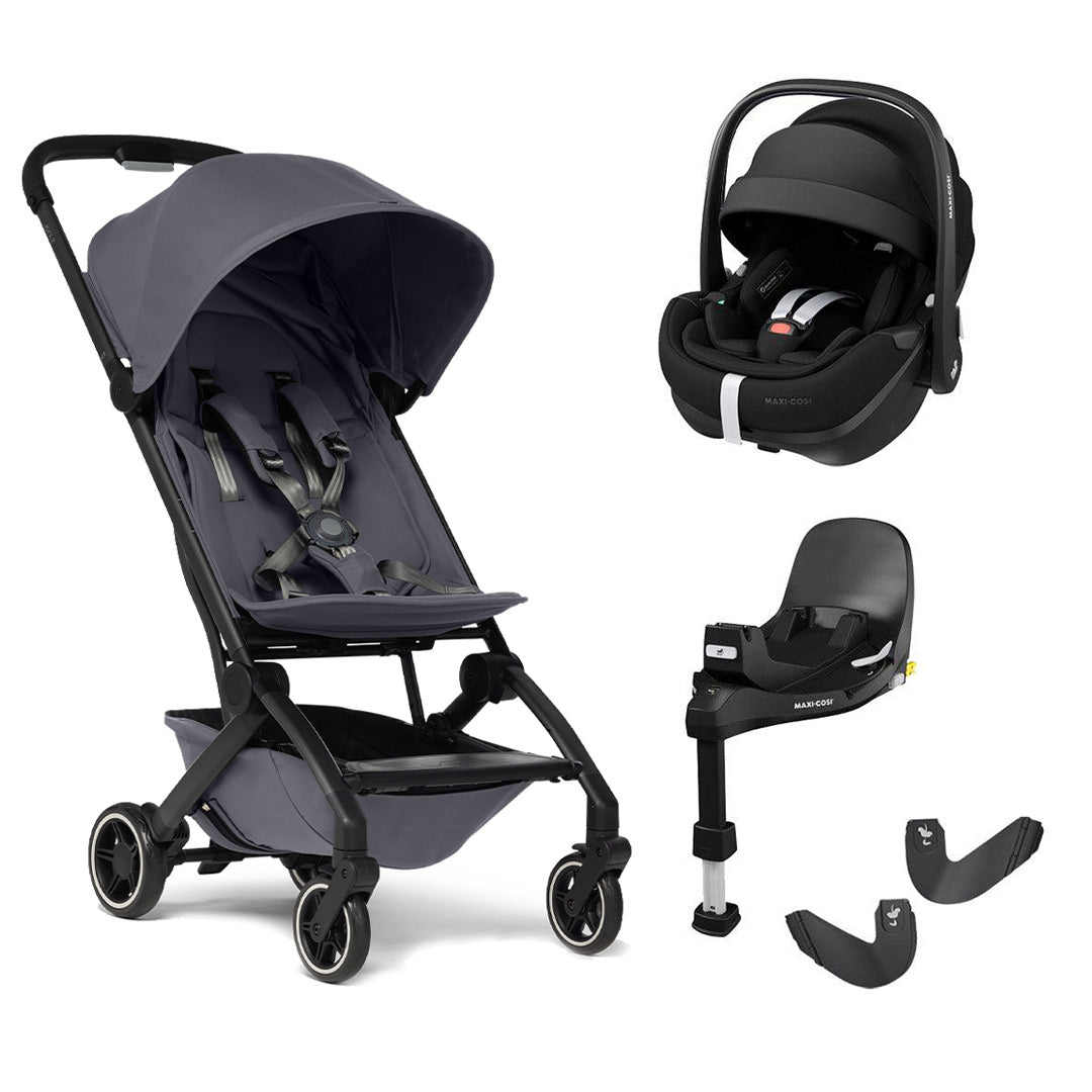 Joolz Aer+ Pushchair & Pebble 360/360 Pro Travel System - Stone Grey-Travel Systems-No Carrycot-Pebble 360 Pro Car Seat | Natural Baby Shower