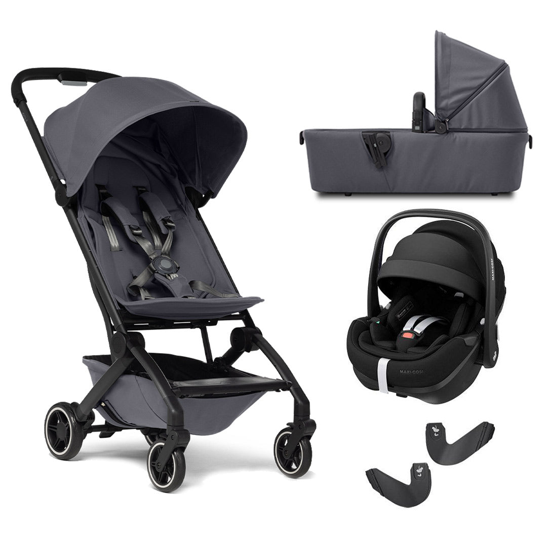 Joolz Aer+ Pushchair & Pebble 360/360 Pro Travel System - Stone Grey-Travel Systems-With Carrycot-Pebble 360 Pro Car Seat | Natural Baby Shower