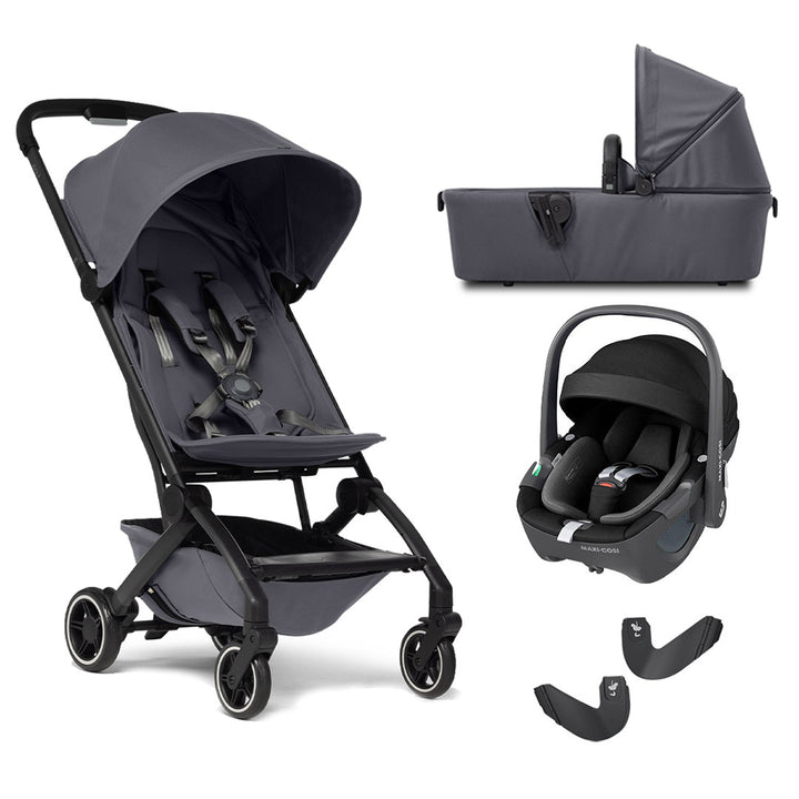Joolz Aer+ Pushchair & Pebble 360/360 Pro Travel System - Stone Grey-Travel Systems-With Carrycot-Pebble 360 i-Size Car Seat | Natural Baby Shower