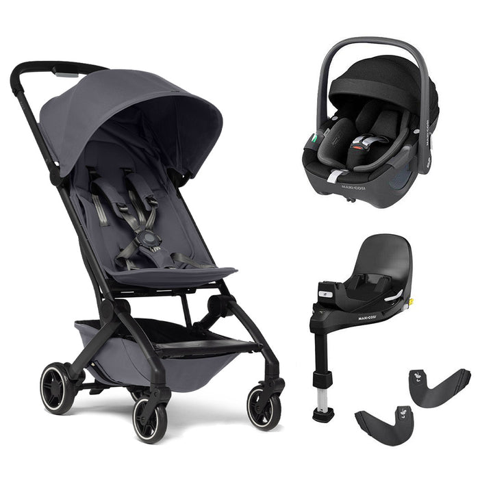 Joolz Aer+ Pushchair & Pebble 360/360 Pro Travel System - Stone Grey-Travel Systems-No Carrycot-Pebble 360 i-Size Car Seat | Natural Baby Shower