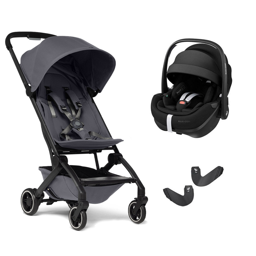 Joolz Aer+ Pushchair & Pebble 360/360 Pro Travel System - Stone Grey-Travel Systems-No Carrycot-Pebble 360 Pro Car Seat | Natural Baby Shower