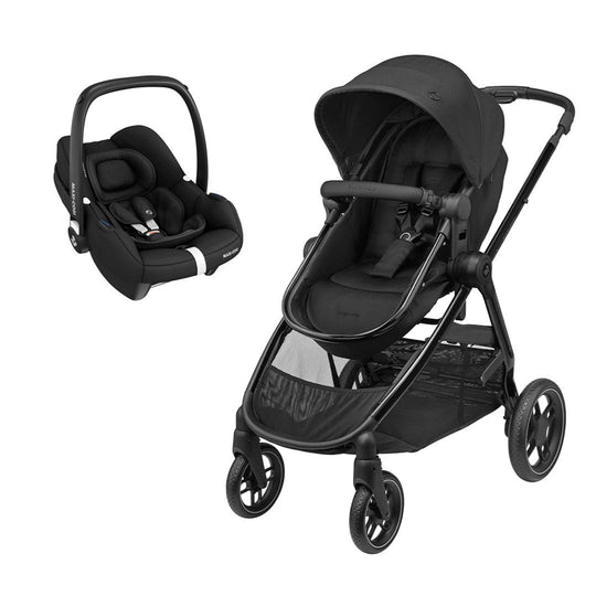 Maxi-Cosi Zelia Luxe 2-in-1 Pushchair Travel System - Twillic Black-Travel Systems- | Natural Baby Shower