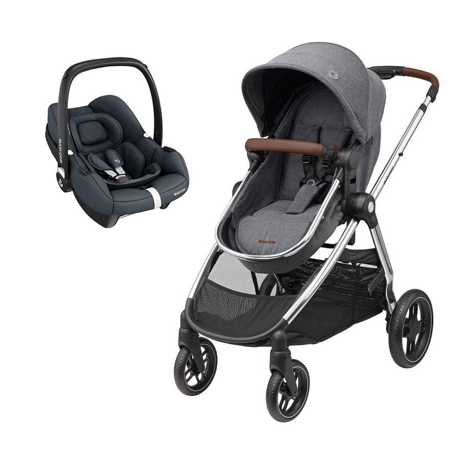 Maxi-Cosi Zelia Luxe 2-in-1 Pushchair Travel System - Twillic Grey-Travel Systems- | Natural Baby Shower