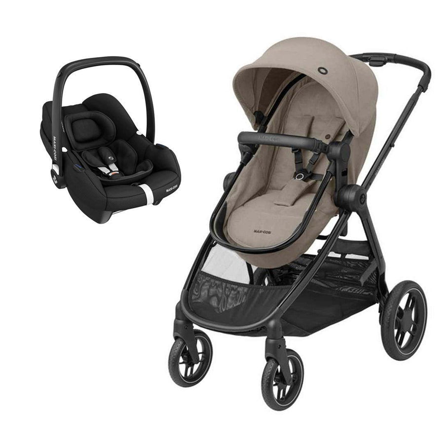 Maxi-Cosi Zelia Luxe 2-in-1 Pushchair Travel System - Twillic Truffle-Travel Systems- | Natural Baby Shower