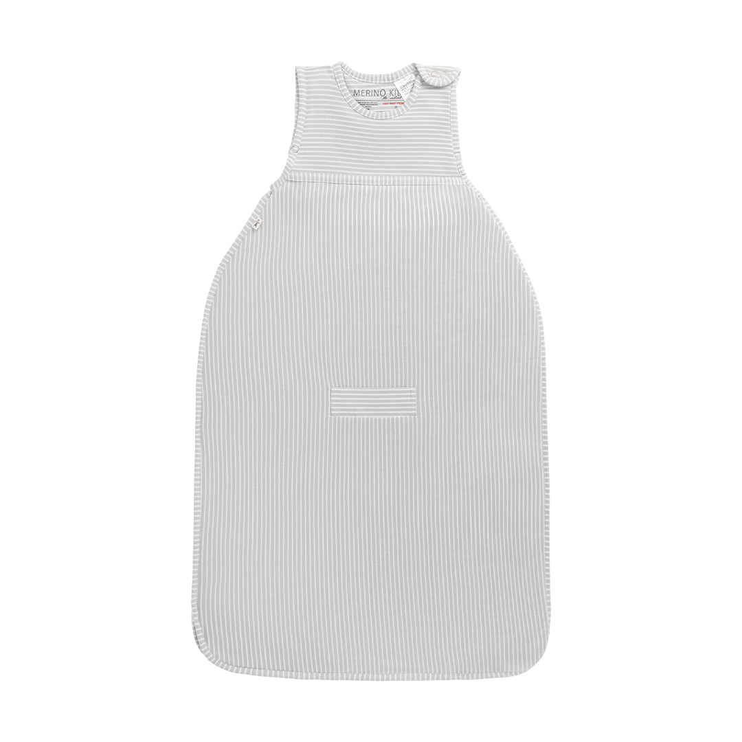 Merino Kids Go Go Sleeping Bag - Standard Weight - Turtle Dove Stripe-Sleeping Bags-3-24m-Turtle Dove | Natural Baby Shower