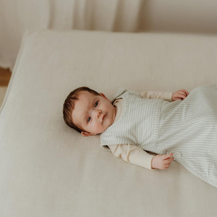 Merino Kids Go Go Sleeping Bag - Standard Weight - Turtle Dove Stripe-Sleeping Bags-3-24m-Turtle Dove | Natural Baby Shower