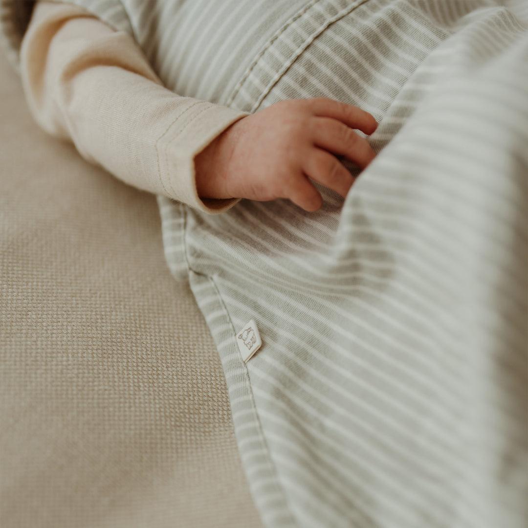 Merino Kids Go Go Sleeping Bag - Standard Weight - Turtle Dove Stripe-Sleeping Bags-3-24m-Turtle Dove | Natural Baby Shower
